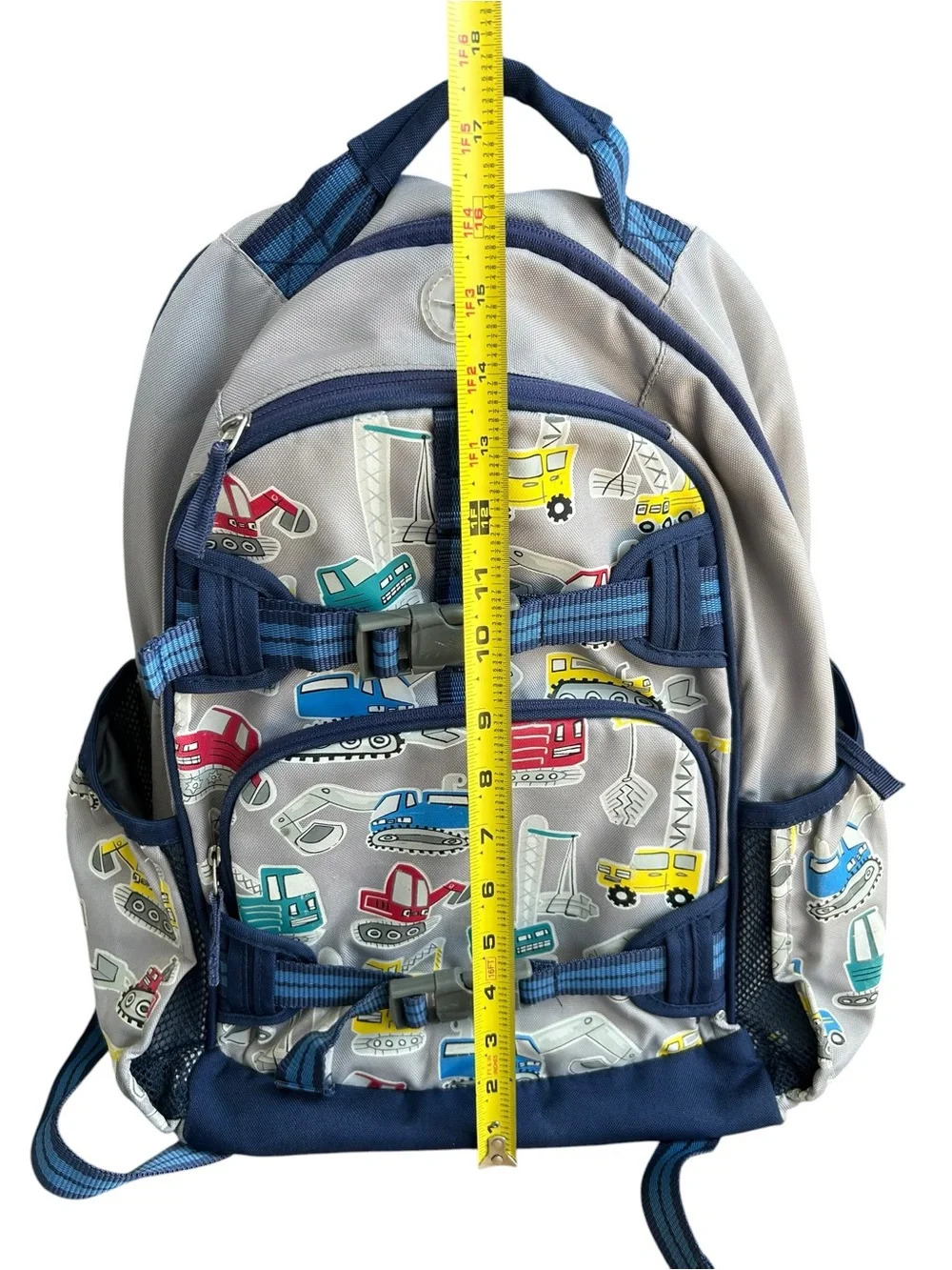 Pottery Barn Kids Construction Backpack - Blue, Yellow, Red Mackenzie Gray